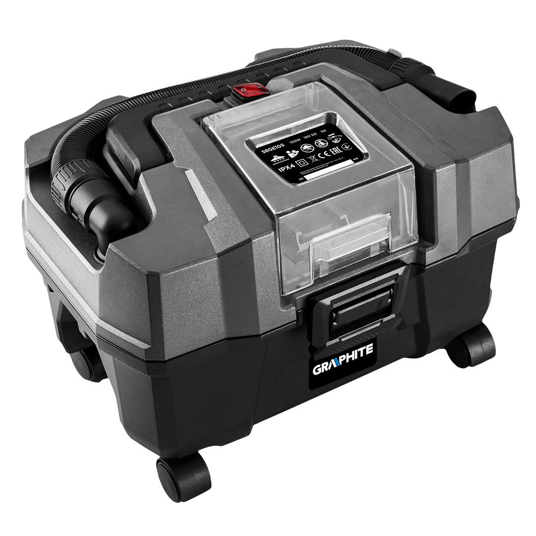 Graphite 58GE105 Energy+ akkumulátoros száraz-nedves porszívó (akku és töltő nélkül) termék fő termékképe