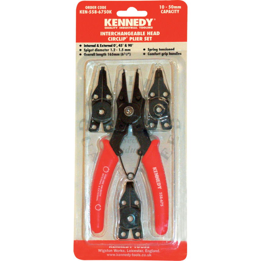 KENNEDY 6.1/2" Seeger-gyűrű fogó készlet, 4 részes termék fő termékképe