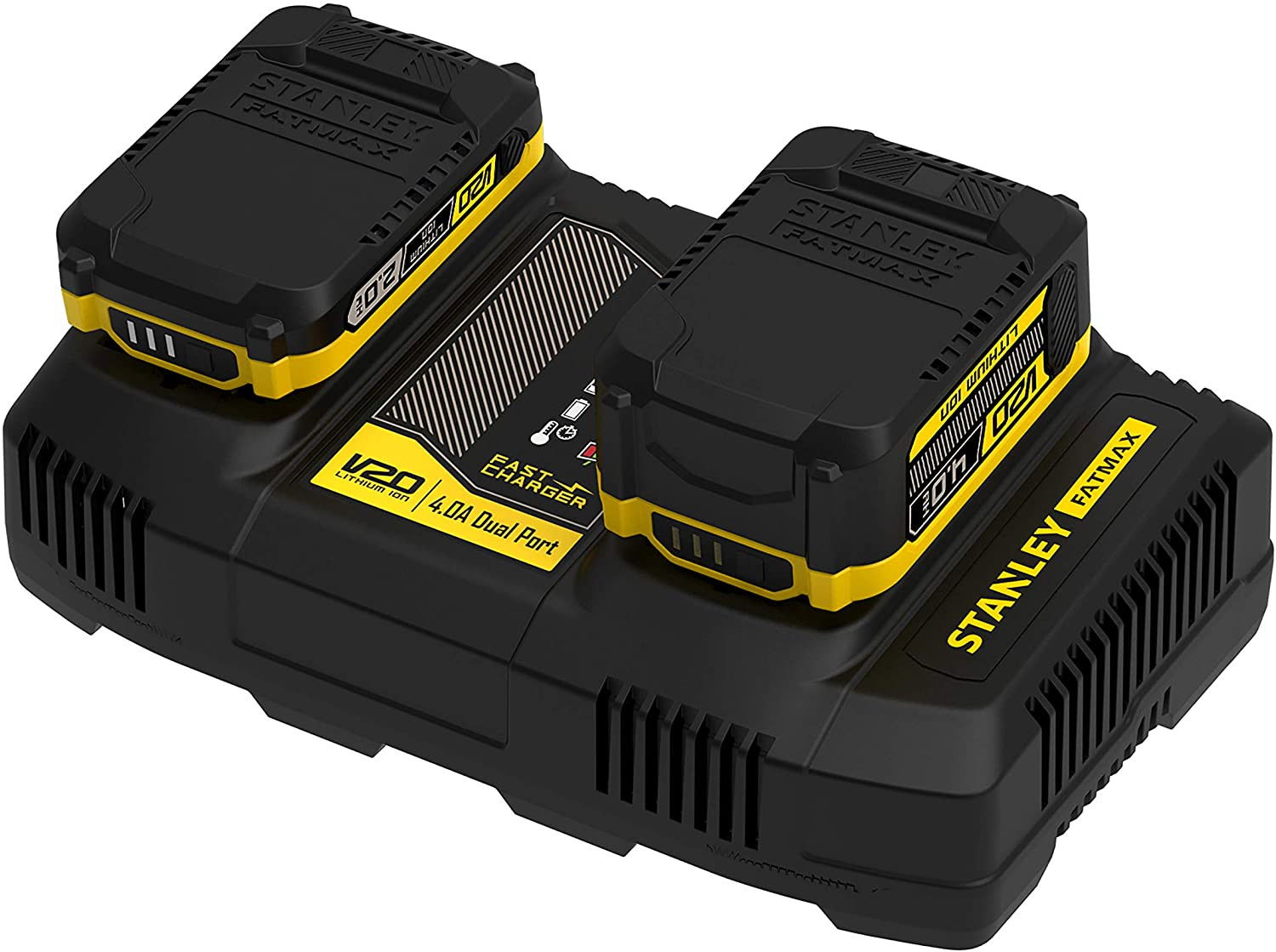 Stanley SFMCB24 FATMAX® V20 18 V 4 A kétportos akkumulátor töltő (gyorstöltő) termék fő termékképe