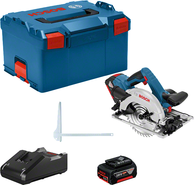 Bosch GKS 18V-57 G akkus kézi körfűrész (2 x 4.0 Ah Li-ion akkuval, L-BOXX-ban) termék fő termékképe